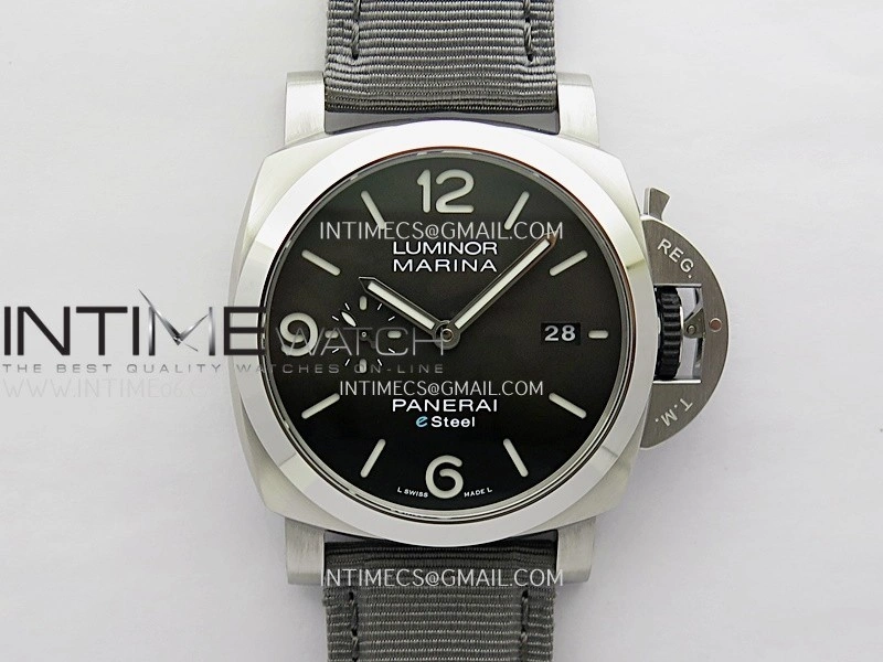 PAM1358 44mm VSF 1:1 Best Edition Black Dial On Gray Nylon Strap P.9010 Super Clone